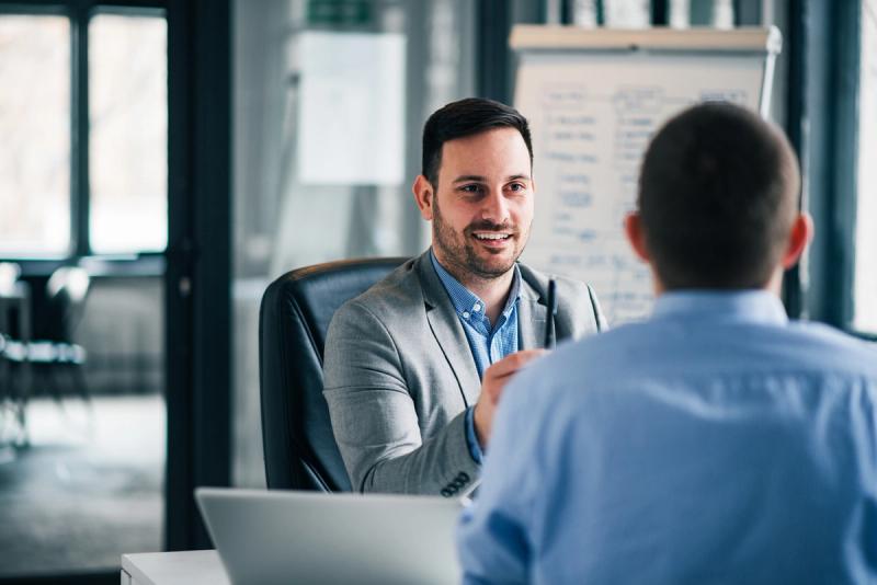 two business people in the meeting room